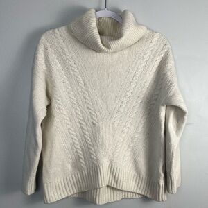 Massimo Dutti Italian Yarn Wool & cashmere knitted turtleneck sweater size small